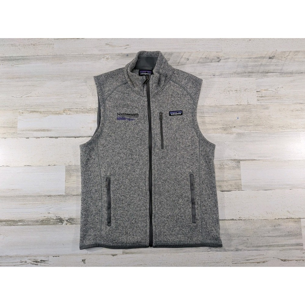 Patagonia Vest Mens Small Gray Heather Better Sweater Northwestern 25881